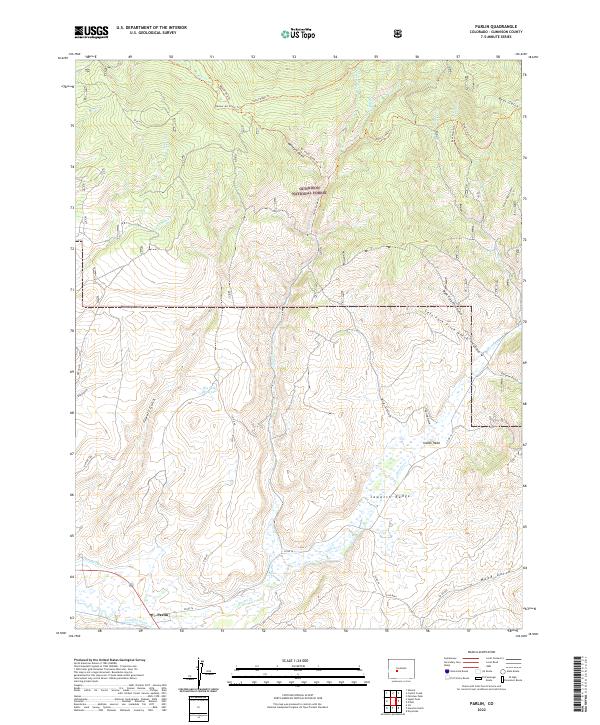 US Topo 7.5-minute map for Parlin CO