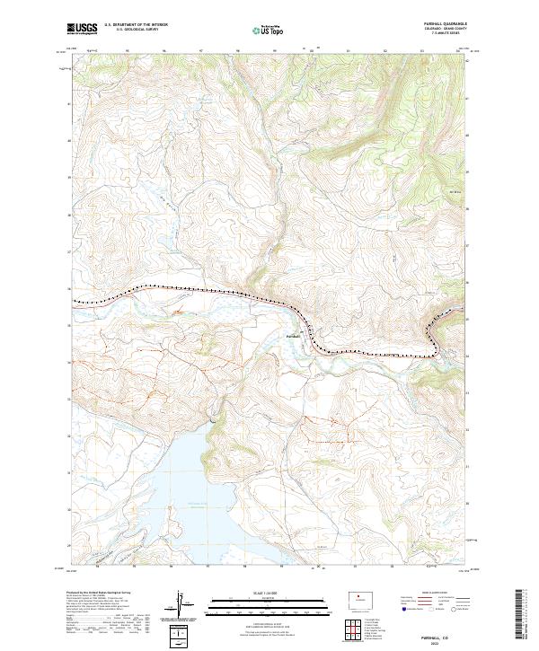 US Topo 7.5-minute map for Parshall CO