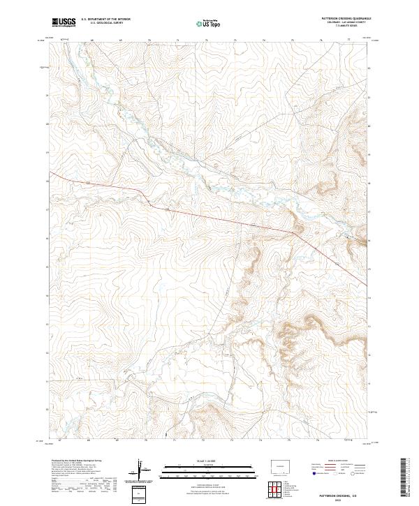 US Topo 7.5-minute map for Patterson Crossing CO