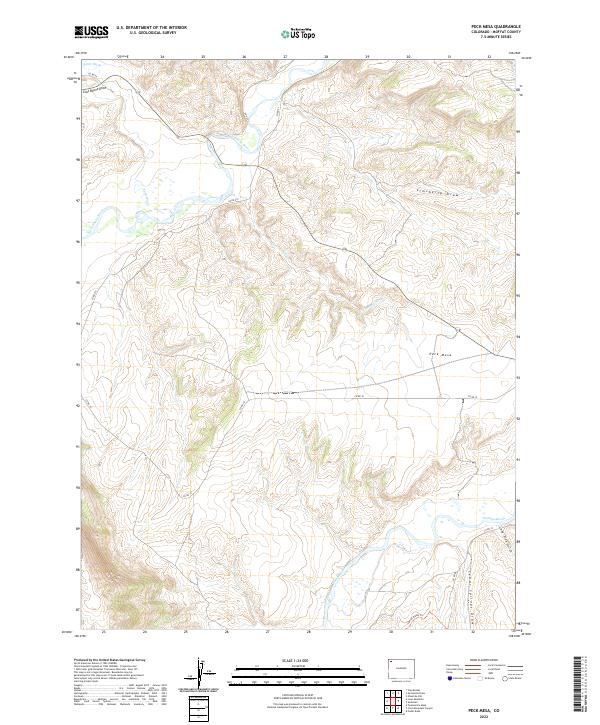 US Topo 7.5-minute map for Peck Mesa CO