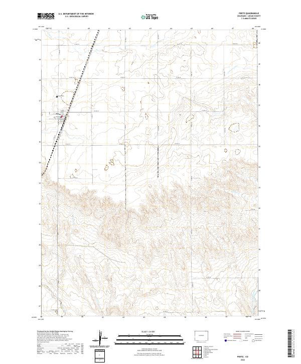 US Topo 7.5-minute map for Peetz CO