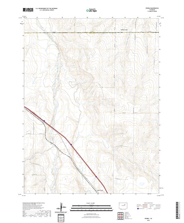 US Topo 7.5-minute map for Peoria CO