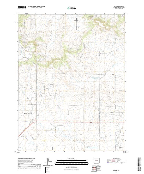 US Topo 7.5-minute map for Peyton CO