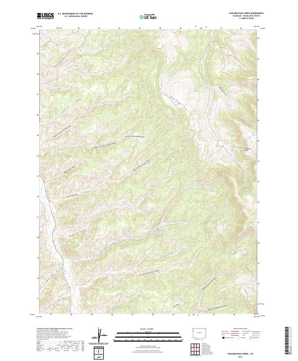 US Topo 7.5-minute map for Philadelphia Creek CO