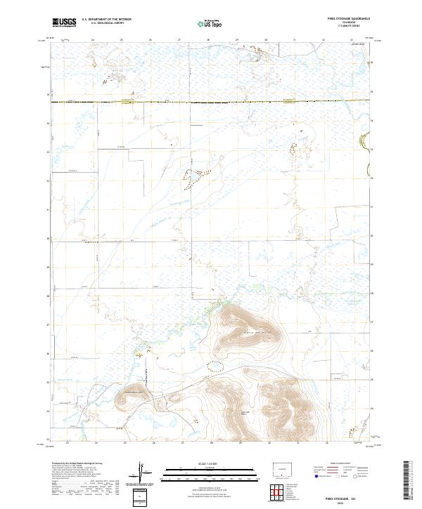 US Topo 7.5-minute map for Pikes Stockade CO