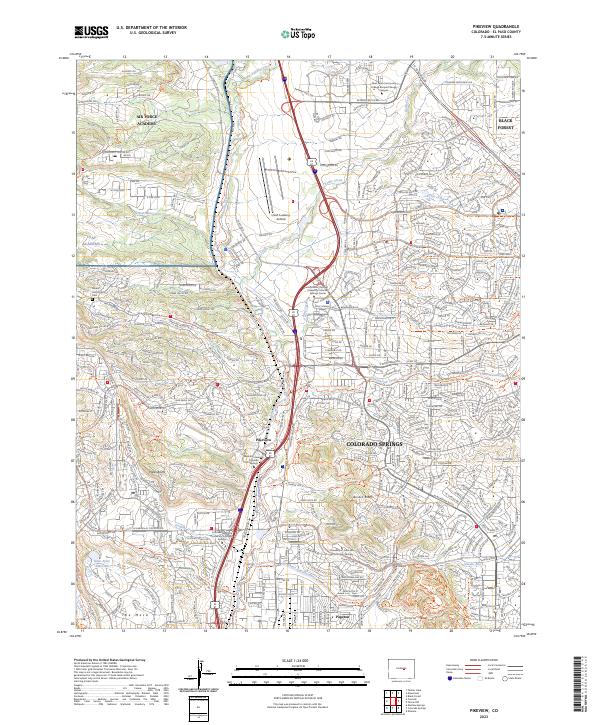 US Topo 7.5-minute map for Pikeview CO