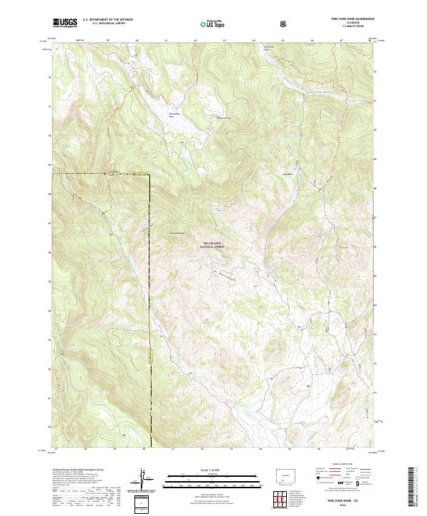 US Topo 7.5-minute map for Pine Cone Knob CO
