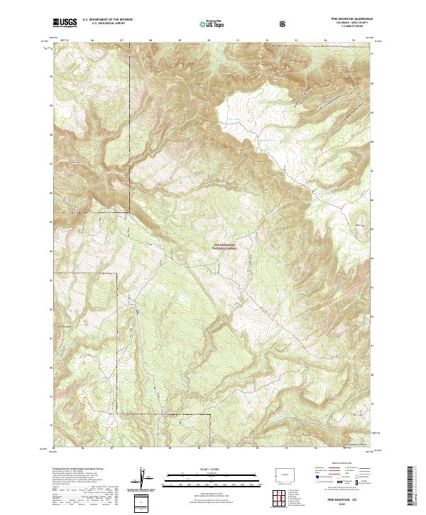 US Topo 7.5-minute map for Pine Mountain CO