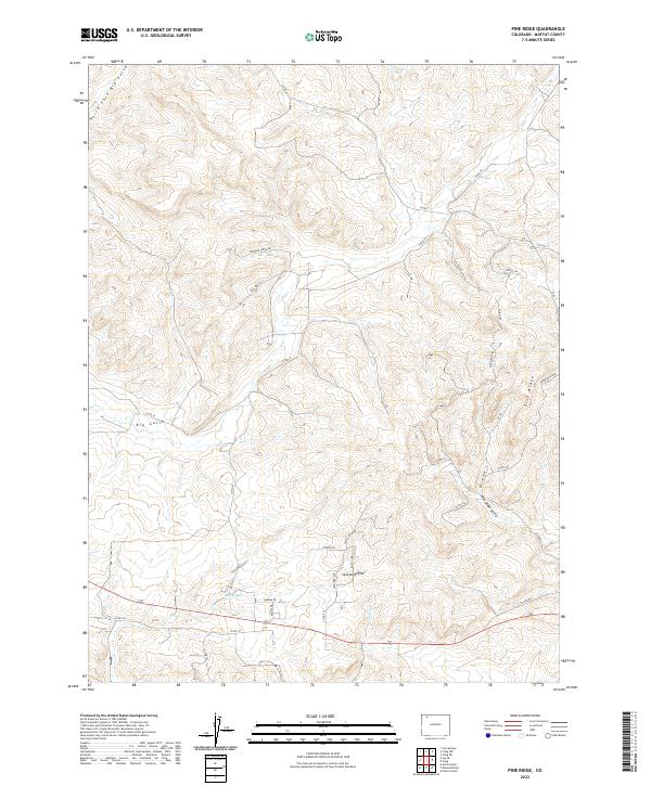 US Topo 7.5-minute map for Pine Ridge CO