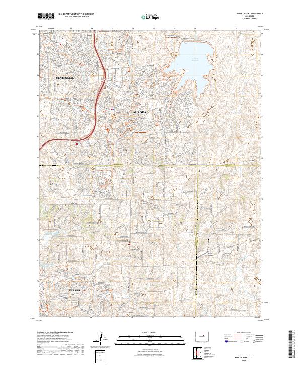 US Topo 7.5-minute map for Piney Creek CO