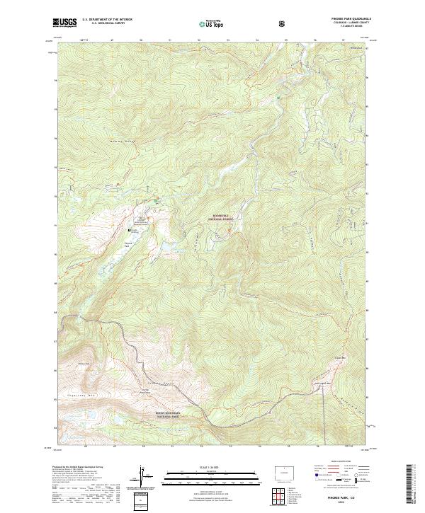 US Topo 7.5-minute map for Pingree Park CO