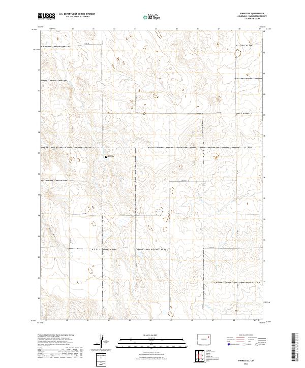 US Topo 7.5-minute map for Pinneo SE CO
