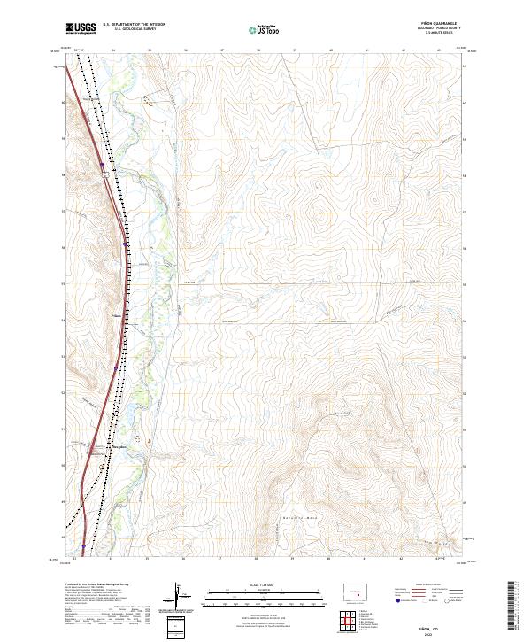 US Topo 7.5-minute map for Pinon CO