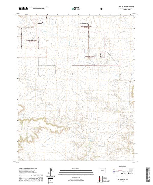 US Topo 7.5-minute map for Pintada Creek CO