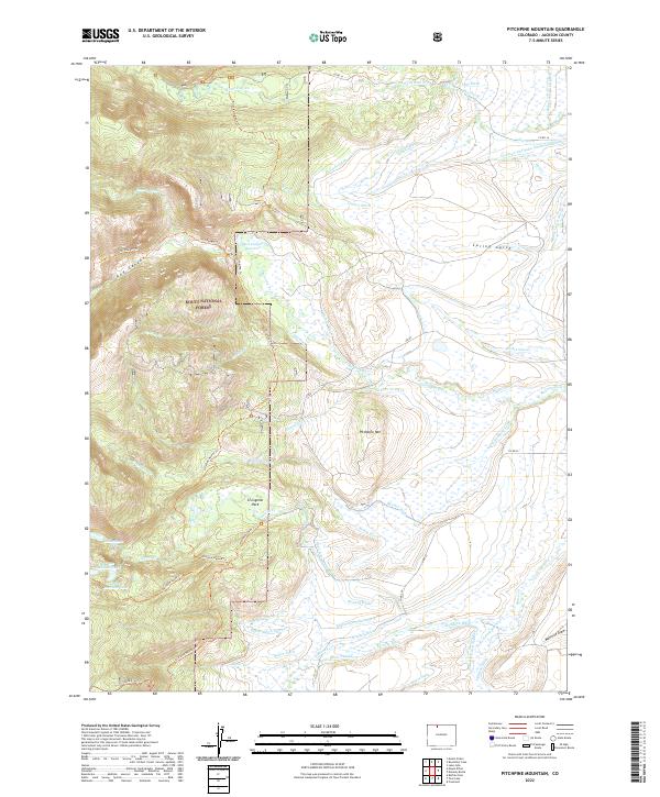 US Topo 7.5-minute map for Pitchpine Mountain CO