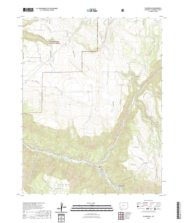 US Topo 7.5-minute map for Placerville CO