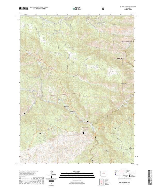 US Topo 7.5-minute map for Platte Canyon CO