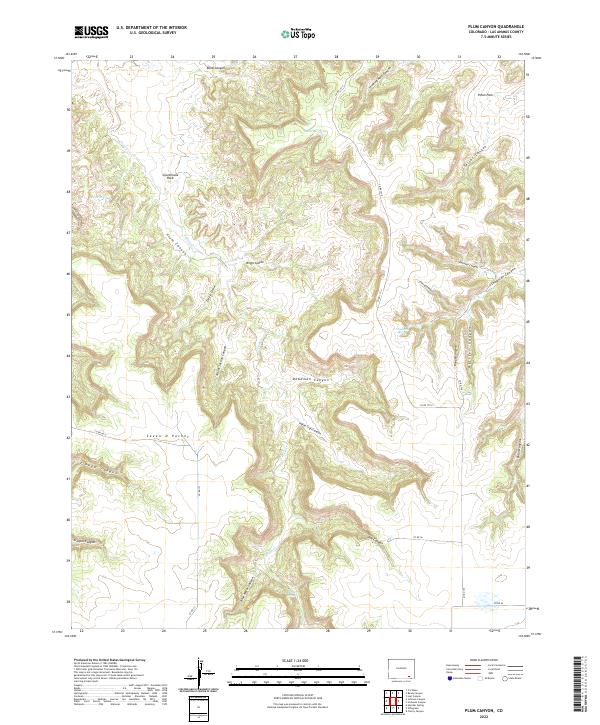 US Topo 7.5-minute map for Plum Canyon CO