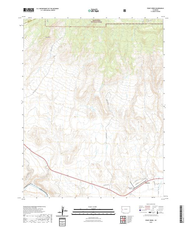 US Topo 7.5-minute map for Point Creek CO