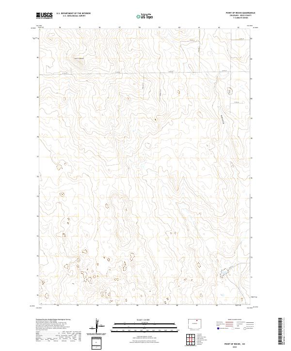 US Topo 7.5-minute map for Point of Rocks CO