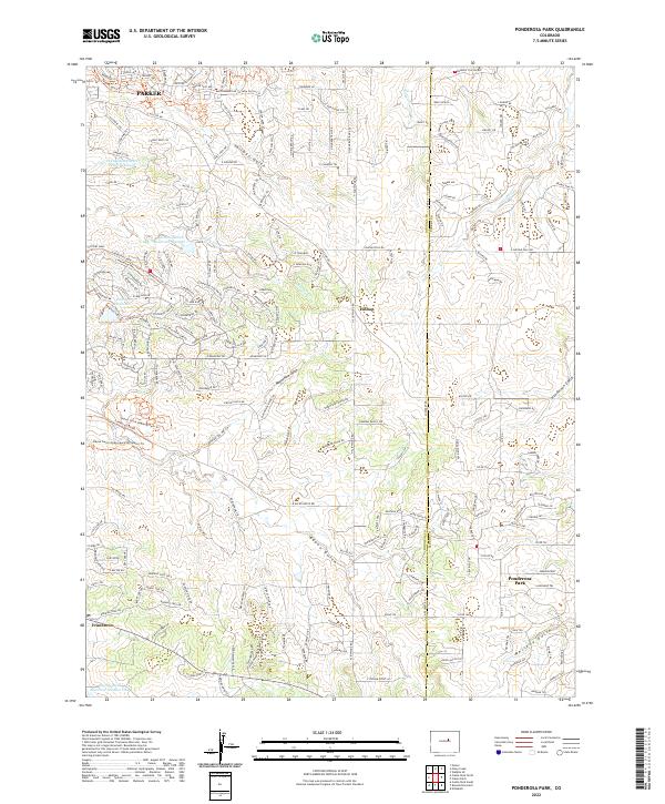 US Topo 7.5-minute map for Ponderosa Park CO