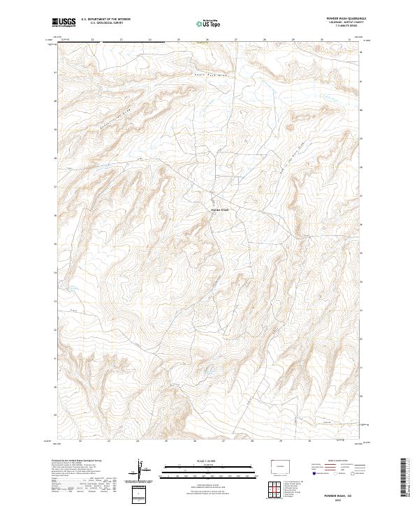 US Topo 7.5-minute map for Powder Wash CO
