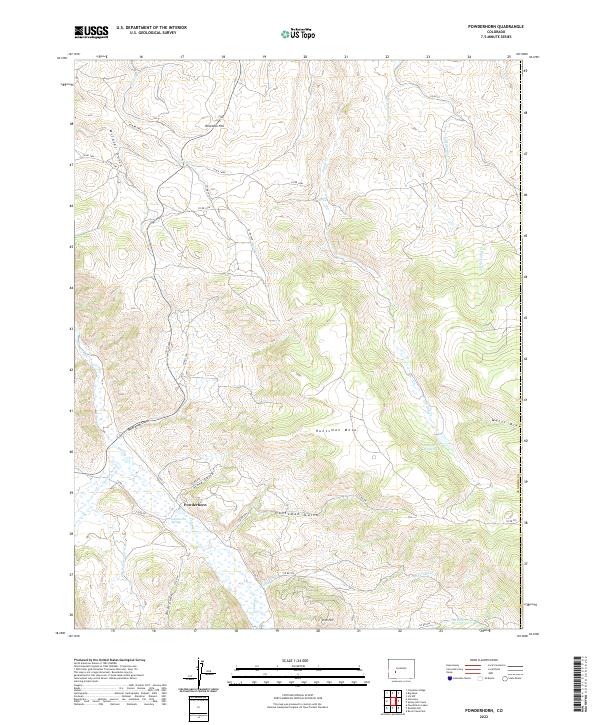 US Topo 7.5-minute map for Powderhorn CO – American Map Store