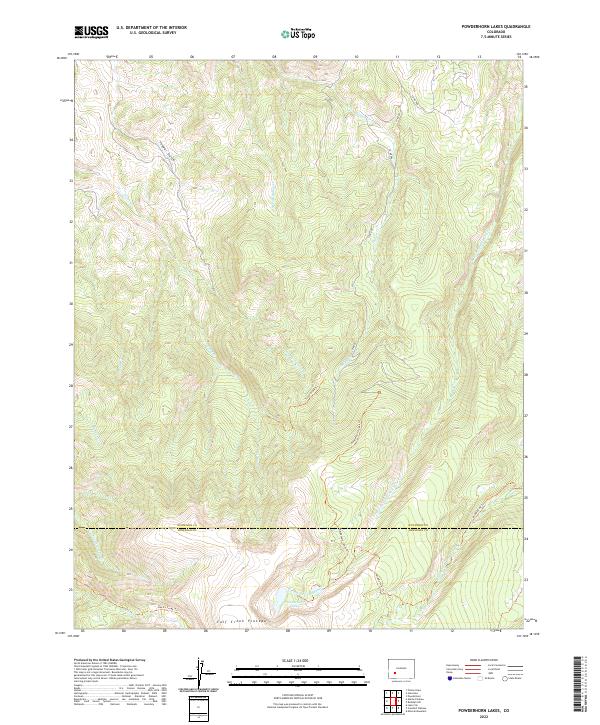 US Topo 7.5-minute map for Powderhorn Lakes CO