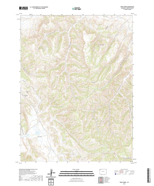 US Topo 7.5-minute map for Price Creek CO