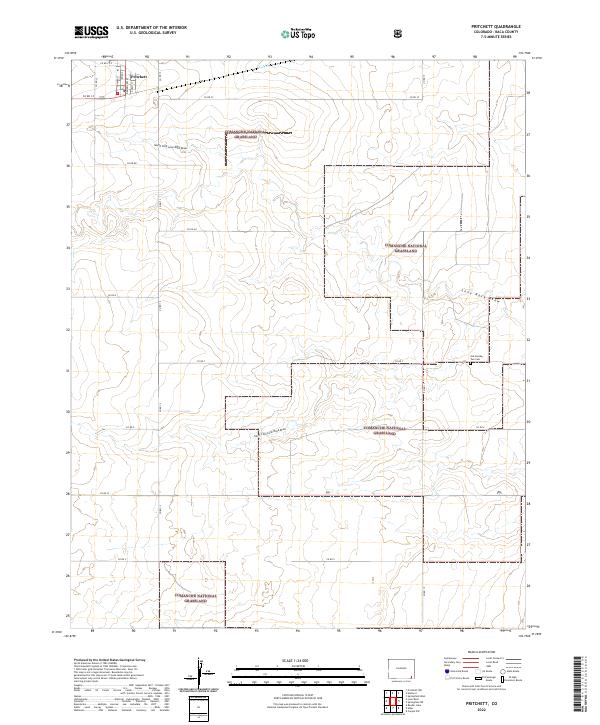 US Topo 7.5-minute map for Pritchett CO