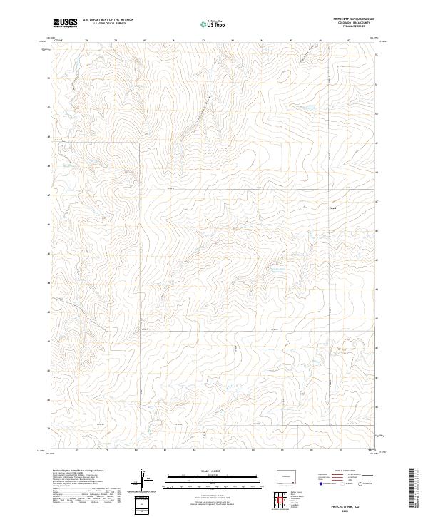 US Topo 7.5-minute map for Pritchett NW CO