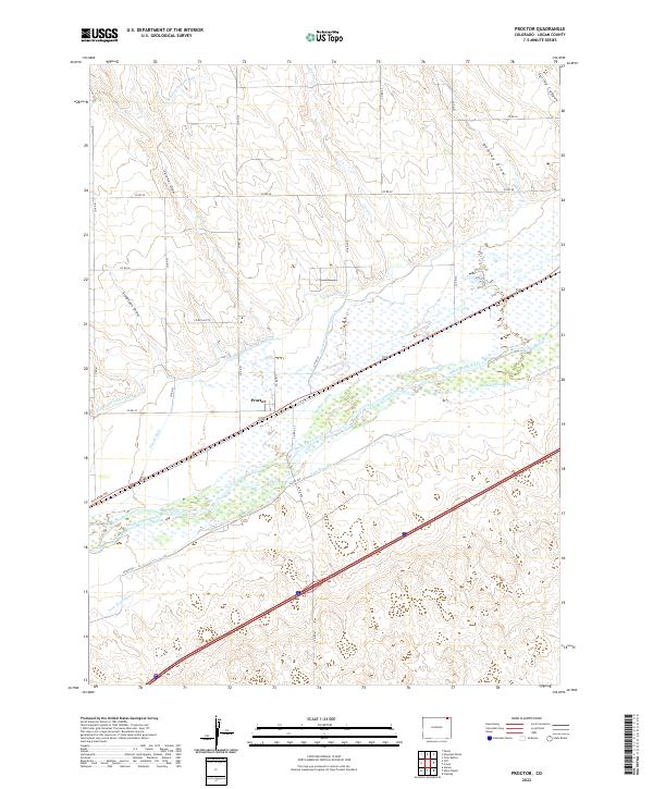 US Topo 7.5-minute map for Proctor CO