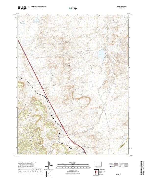 US Topo 7.5-minute map for Pryor CO