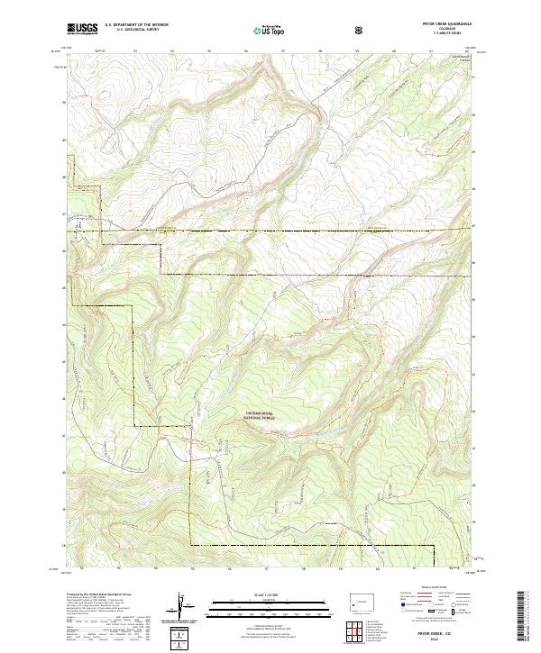 US Topo 7.5-minute map for Pryor Creek CO