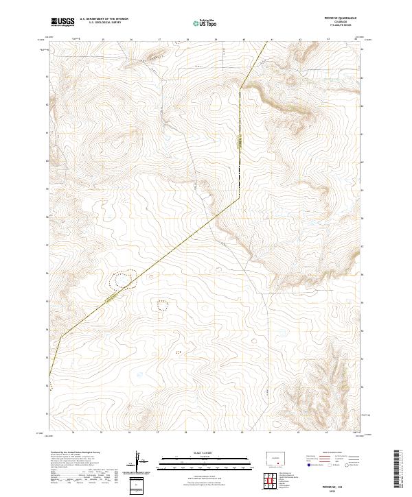 US Topo 7.5-minute map for Pryor SE CO