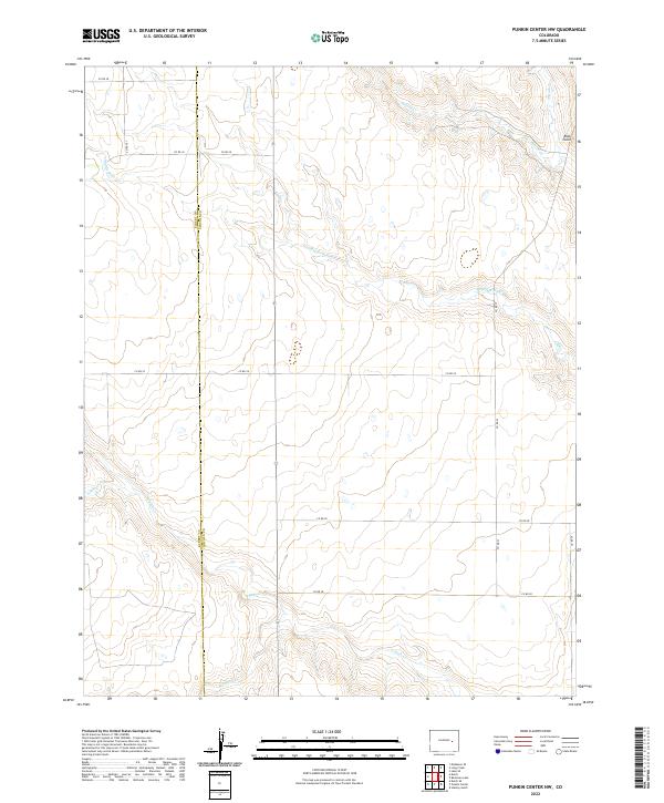US Topo 7.5-minute map for Punkin Center NW CO