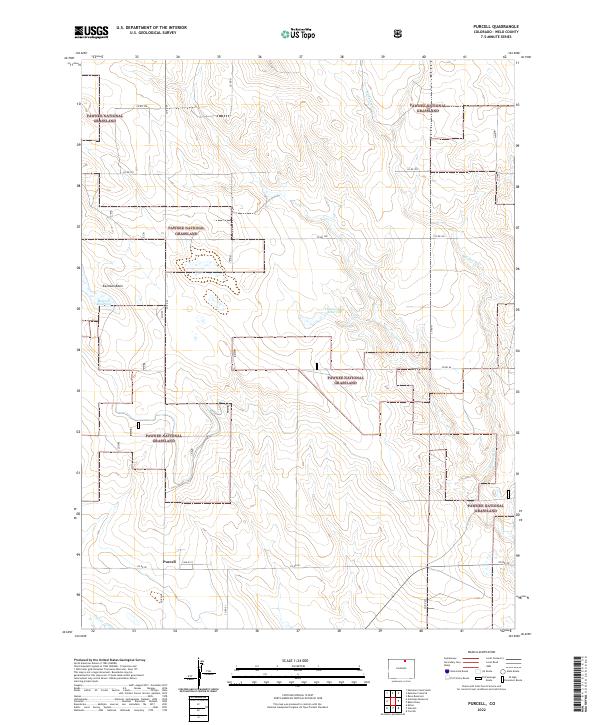 US Topo 7.5-minute map for Purcell CO
