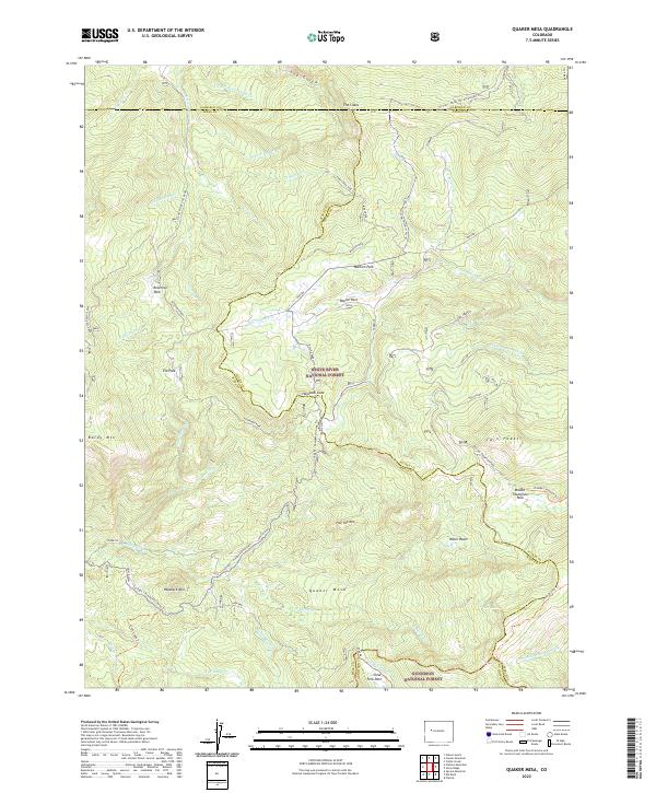 US Topo 7.5-minute map for Quaker Mesa CO – American Map Store
