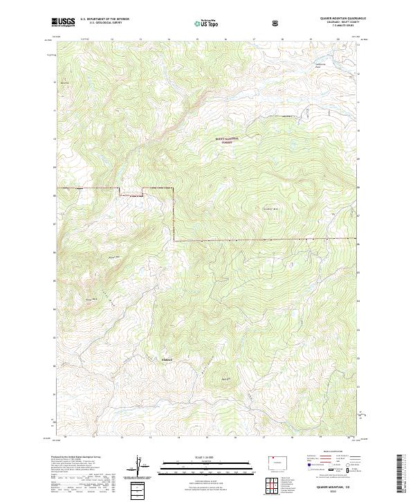 US Topo 7.5-minute map for Quaker Mountain CO