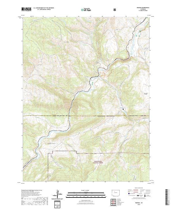 US Topo 7.5-minute map for Radium CO