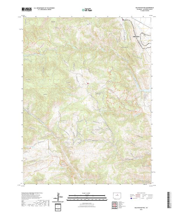 US Topo 7.5-minute map for Ralston Buttes CO