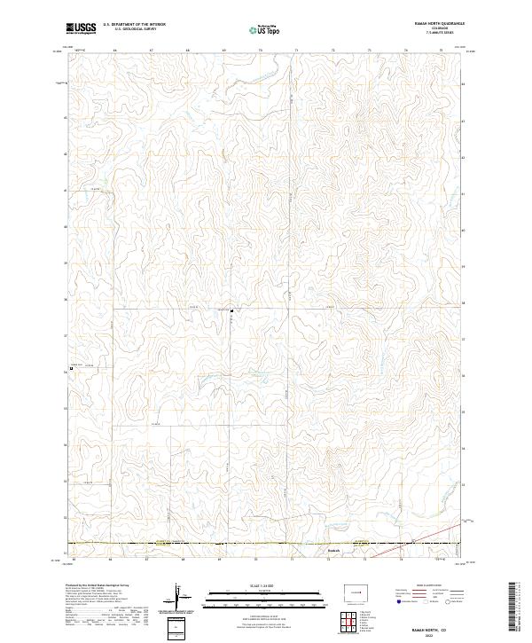 US Topo 7.5-minute map for Ramah North CO