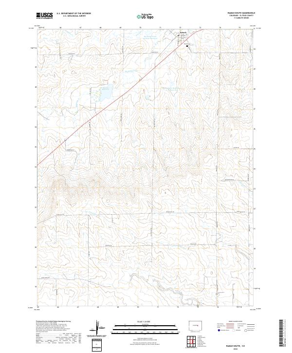 US Topo 7.5-minute map for Ramah South CO