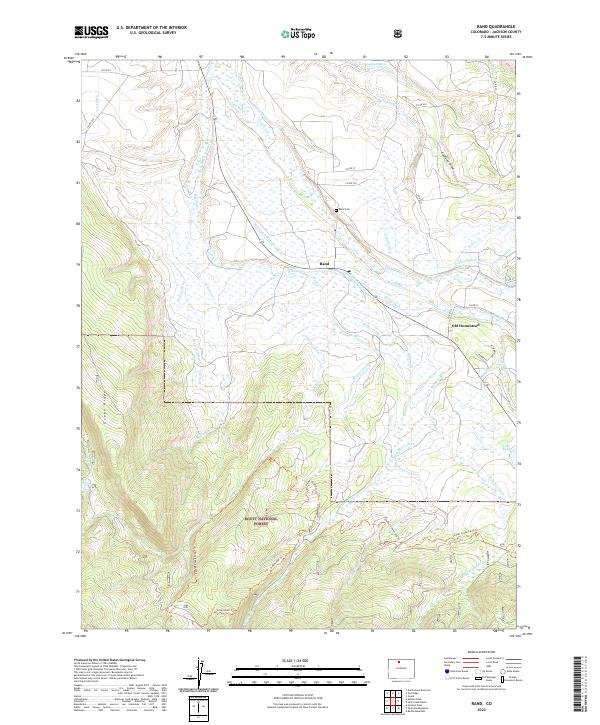 US Topo 7.5-minute map for Rand CO