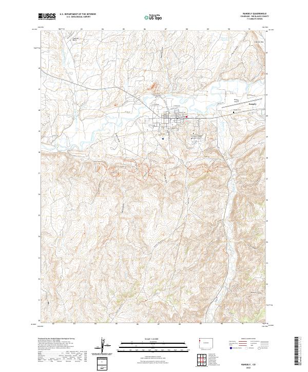 US Topo 7.5-minute map for Rangely CO