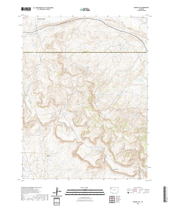 US Topo 7.5-minute map for Rangely NE CO