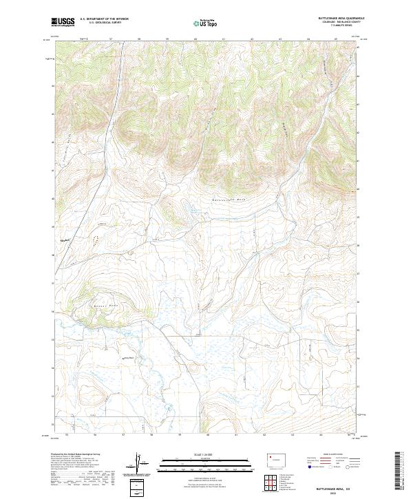 US Topo 7.5-minute map for Rattlesnake Mesa CO