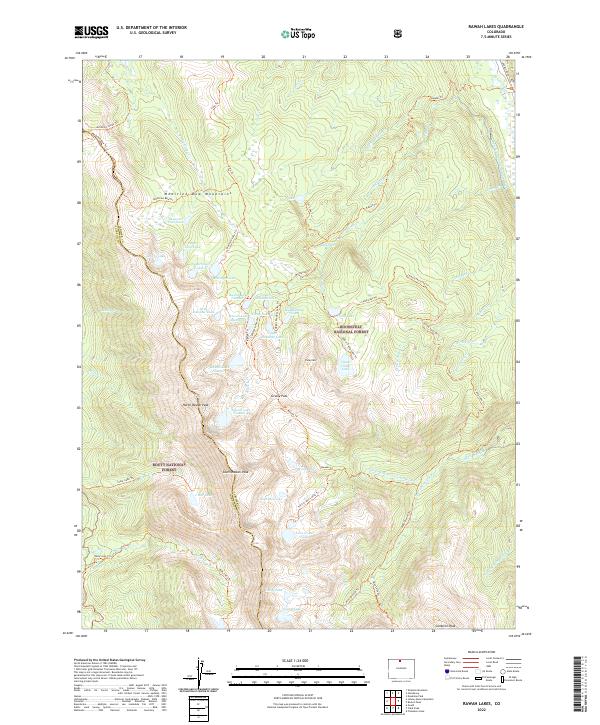 US Topo 7.5-minute map for Rawah Lakes CO