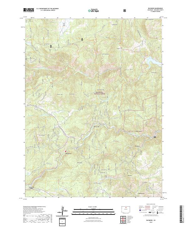 US Topo 7.5-minute map for Raymond CO