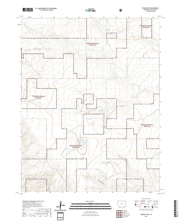 US Topo 7.5-minute map for Reader Lake CO